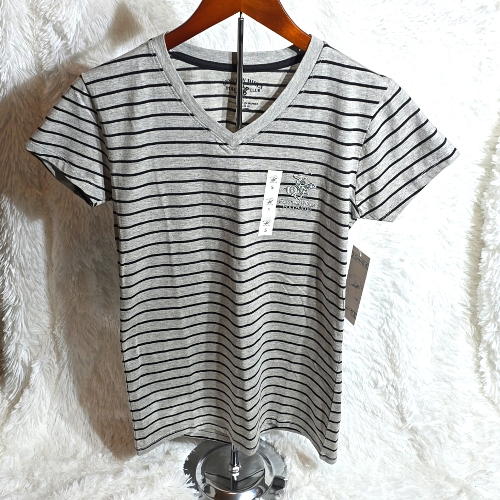 NWT Gray Striped Women's Shirt